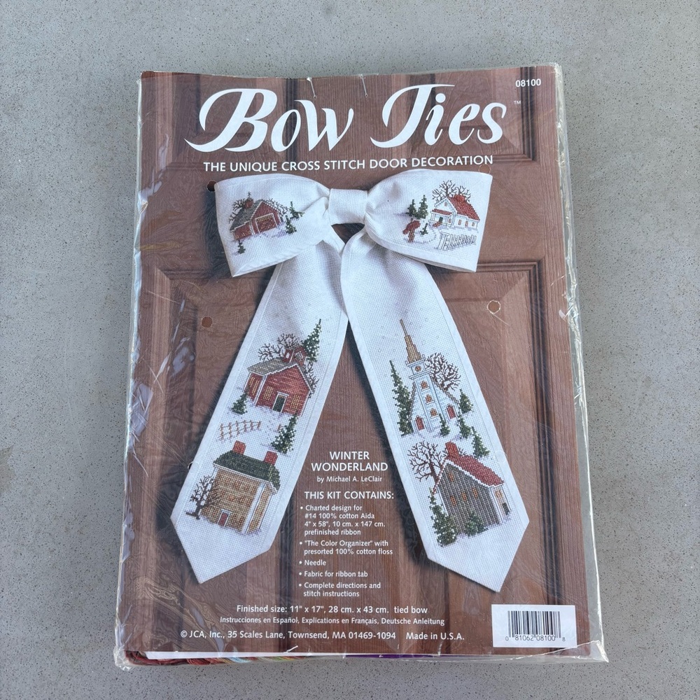 Bow Ties Winter Wonderland Cross Stitch Kit